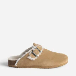 Mule cuir velours fourré^Texto Outlet