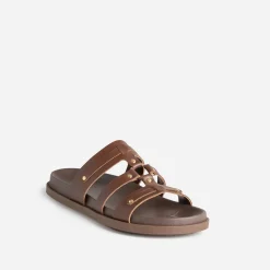 Mule cuir décor clous^Texto New