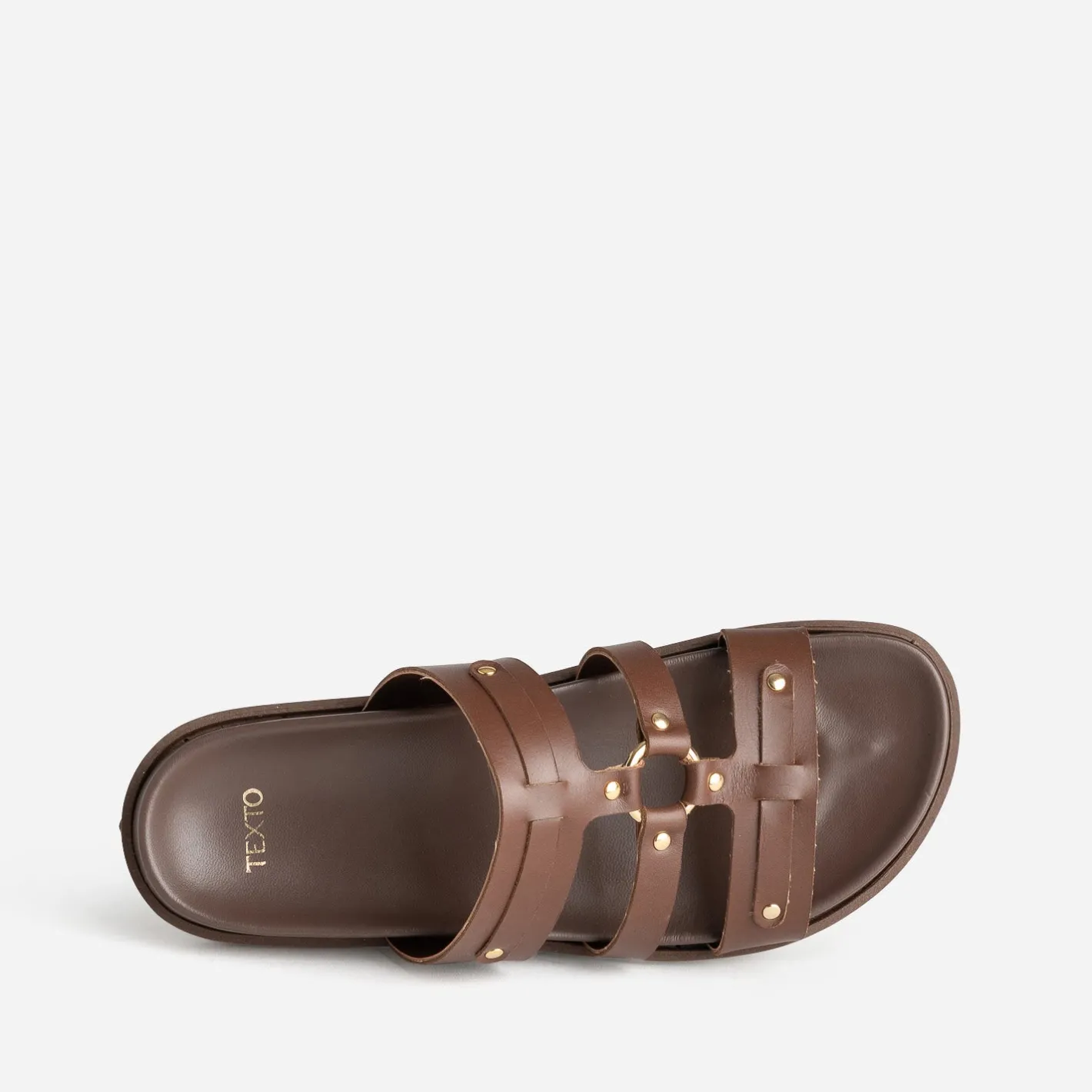 Mule cuir décor clous^Texto New