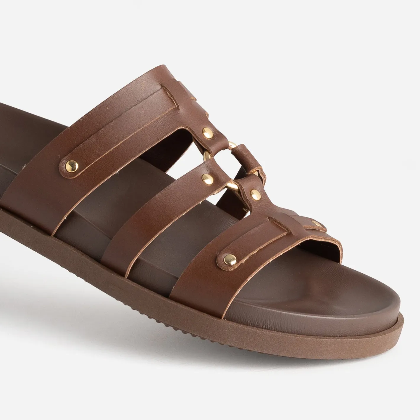 Mule cuir décor clous^Texto New