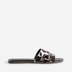 Mule cuir motif vache^Texto