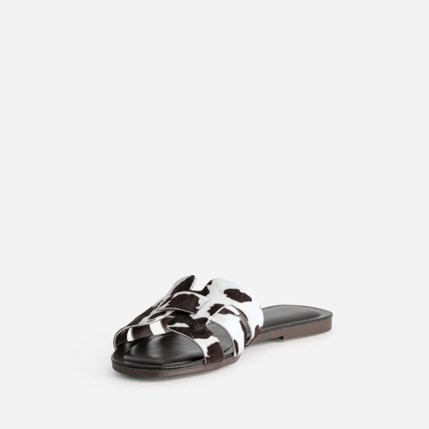 Mule cuir motif vache^Texto