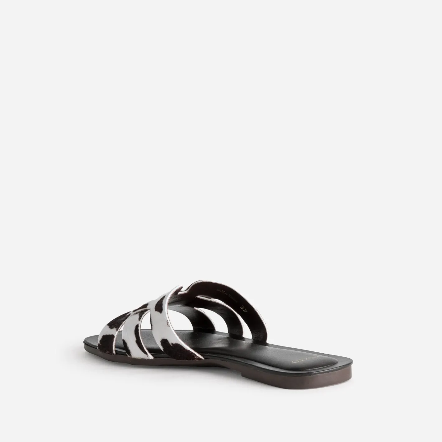 Mule cuir motif vache^Texto
