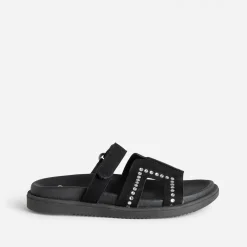 Mule e cuir velours décor strass^Texto Discount