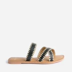 Mule e en cuir^Texto Discount
