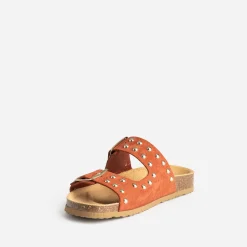 Mule terracotta cuir éco-conçu^Texto