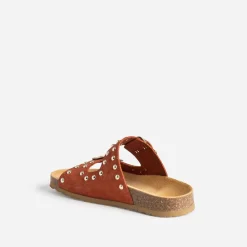 Mule terracotta cuir éco-conçu^Texto