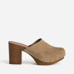 Mule-sabot cuir velours^Texto Outlet