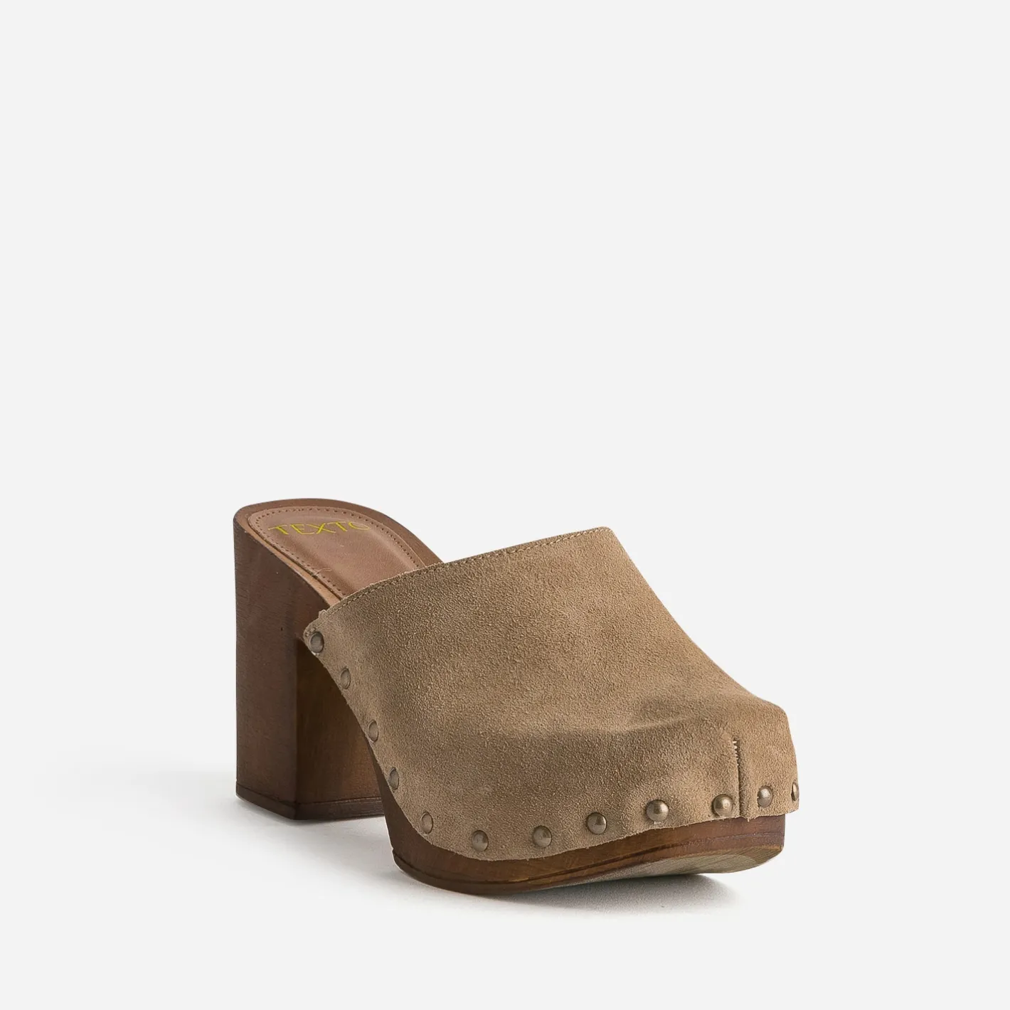 Mule-sabot cuir velours^Texto Outlet