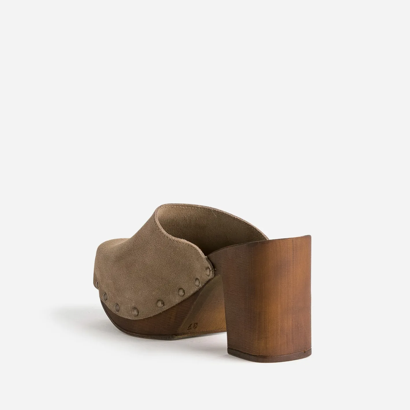 Mule-sabot cuir velours^Texto Outlet