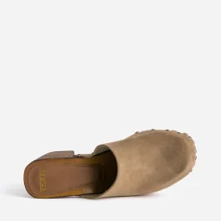 Mule-sabot cuir velours^Texto Outlet