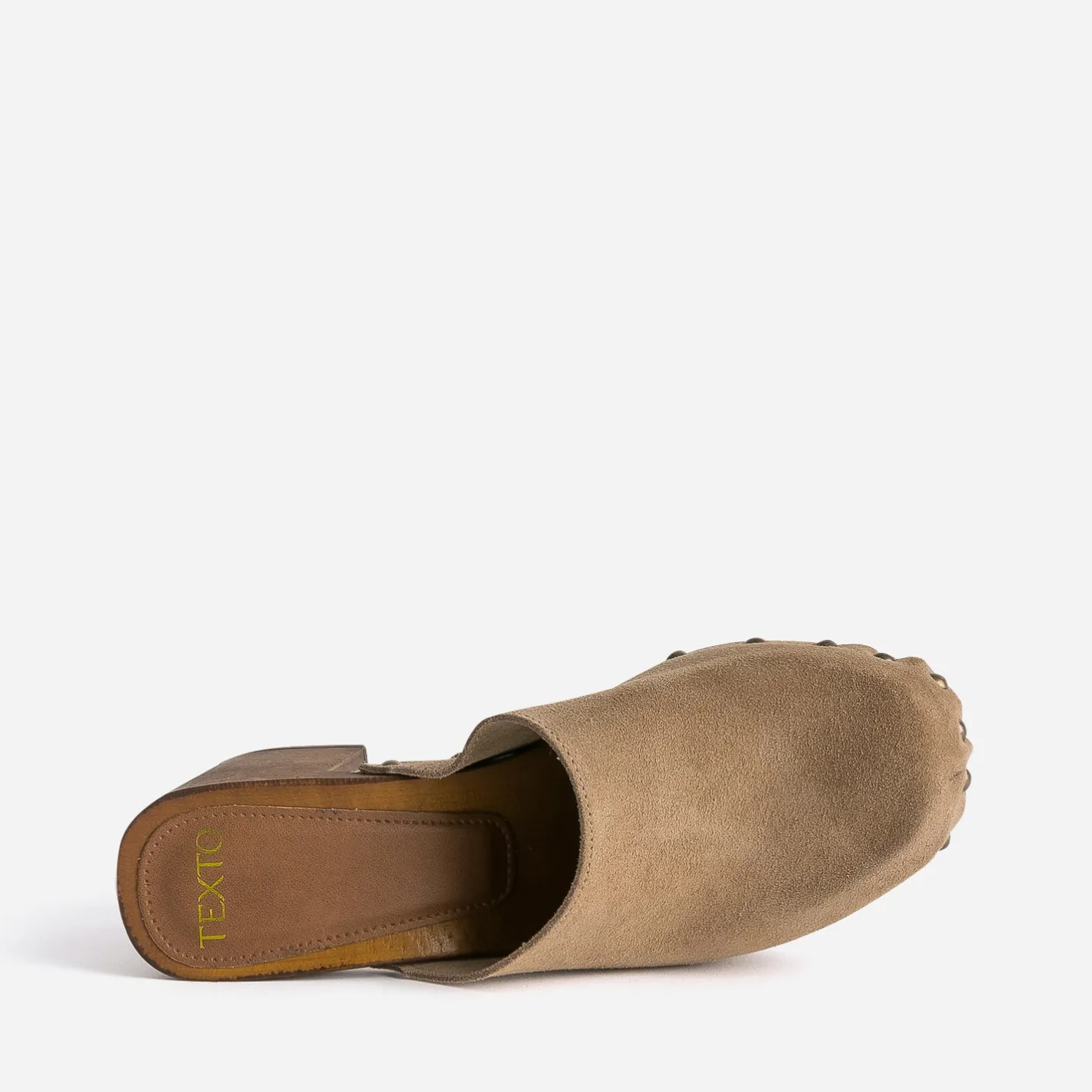 Mule-sabot cuir velours^Texto Outlet