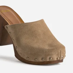 Mule-sabot cuir velours^Texto Outlet