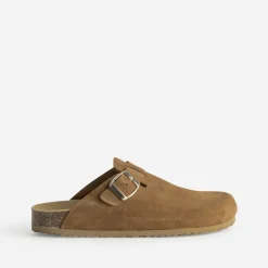 Mule-sabot cuir velours^Texto Clearance