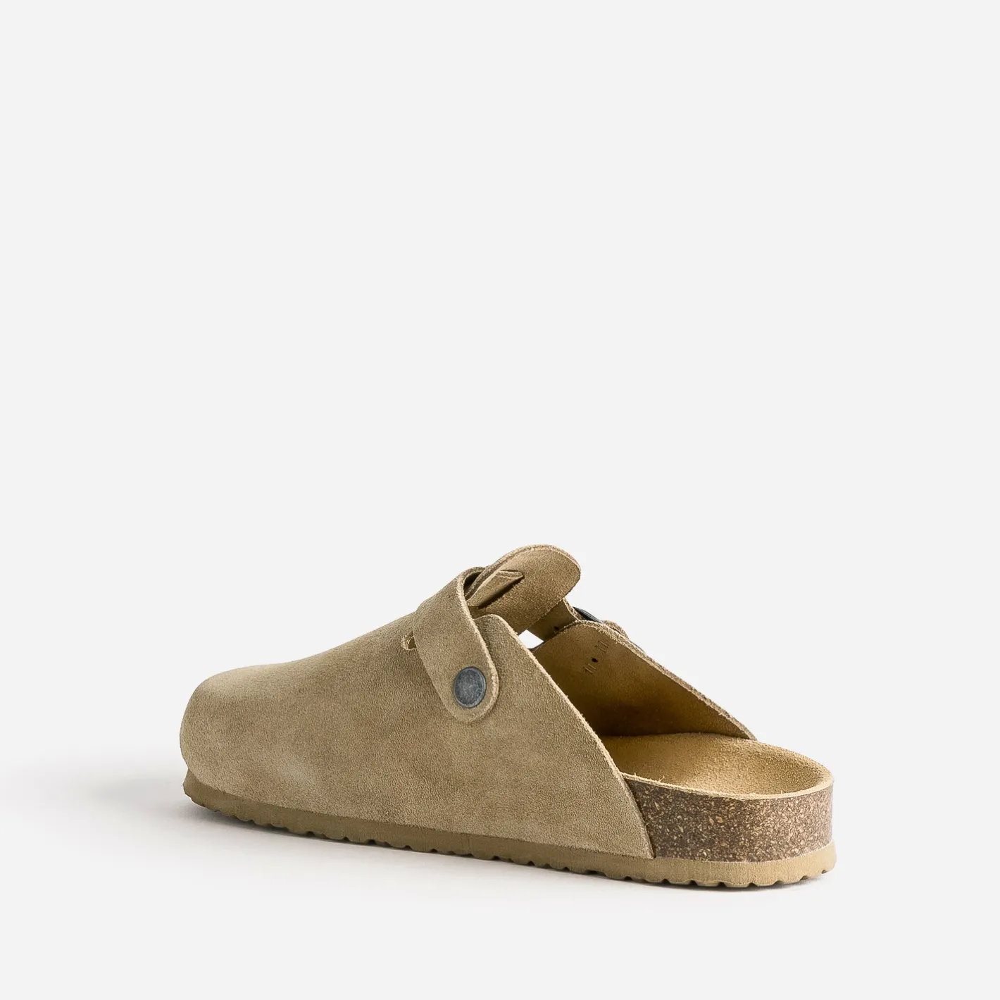 Mule-sabot en cuir velours^Texto Outlet