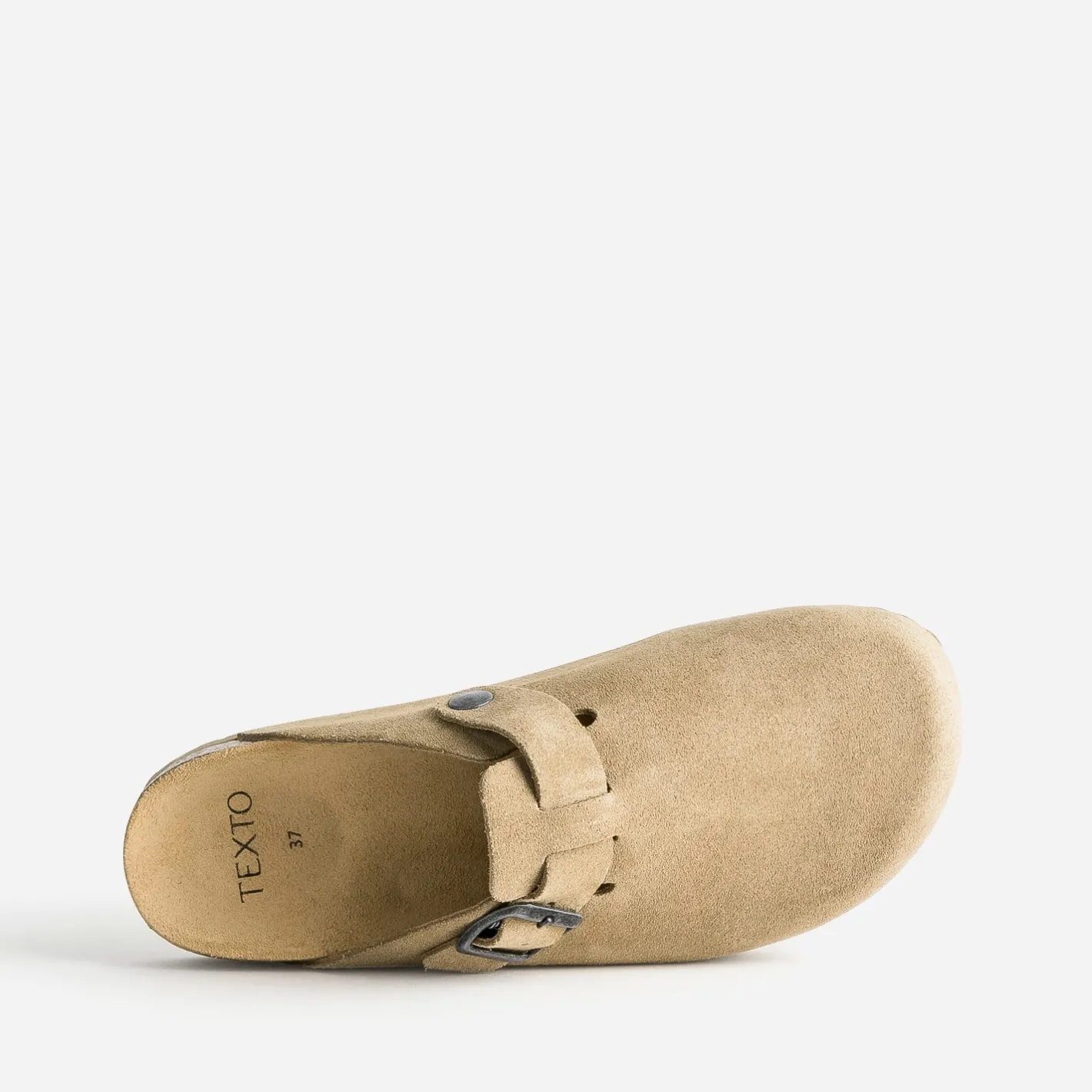 Mule-sabot en cuir velours^Texto Outlet