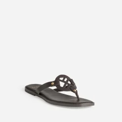 Mule-tong cuir^Texto Sale