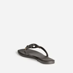 Mule-tong cuir^Texto Sale