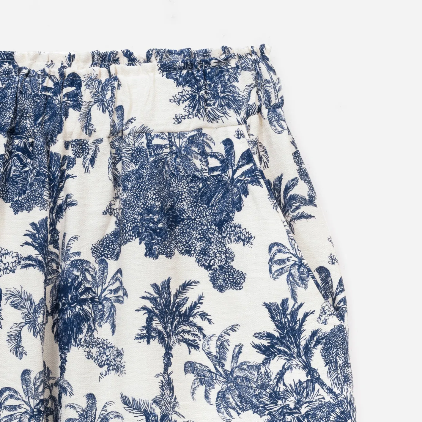Pantalon écru imprimé palmiers^Texto Clearance