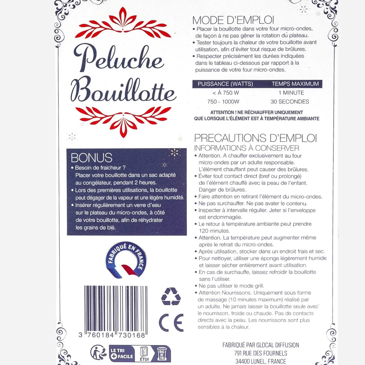 Peluche-bouillotte licorne he^Sans marque Online