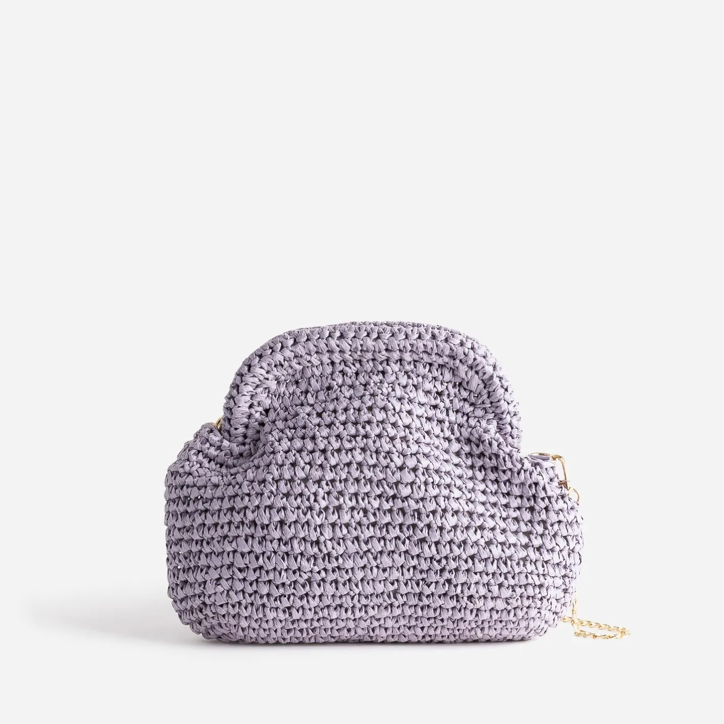 Pochette minaudière lilas en paille papier^Eram Best