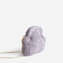 Pochette minaudière lilas en paille papier^Eram Best