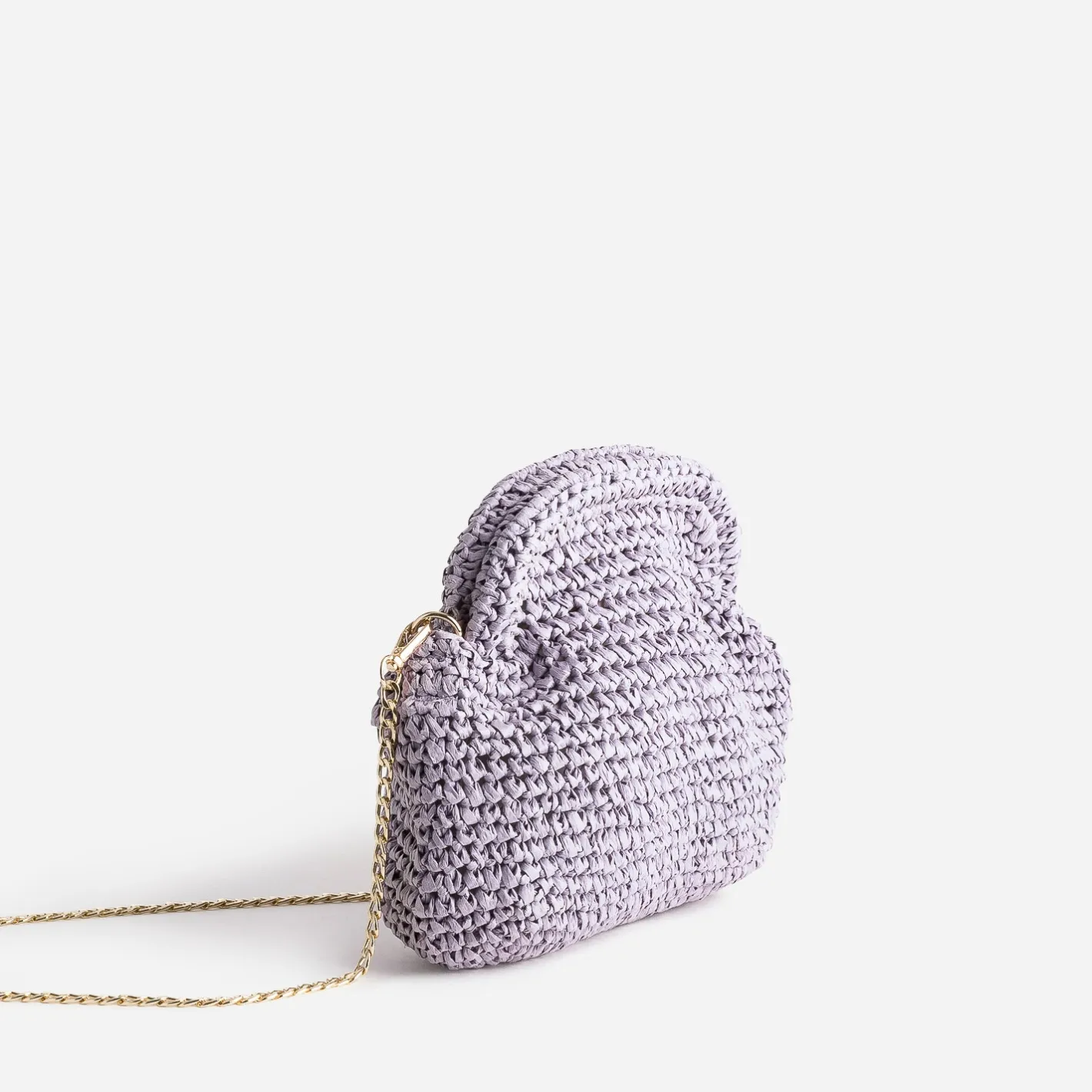Pochette minaudière lilas en paille papier^Eram Best