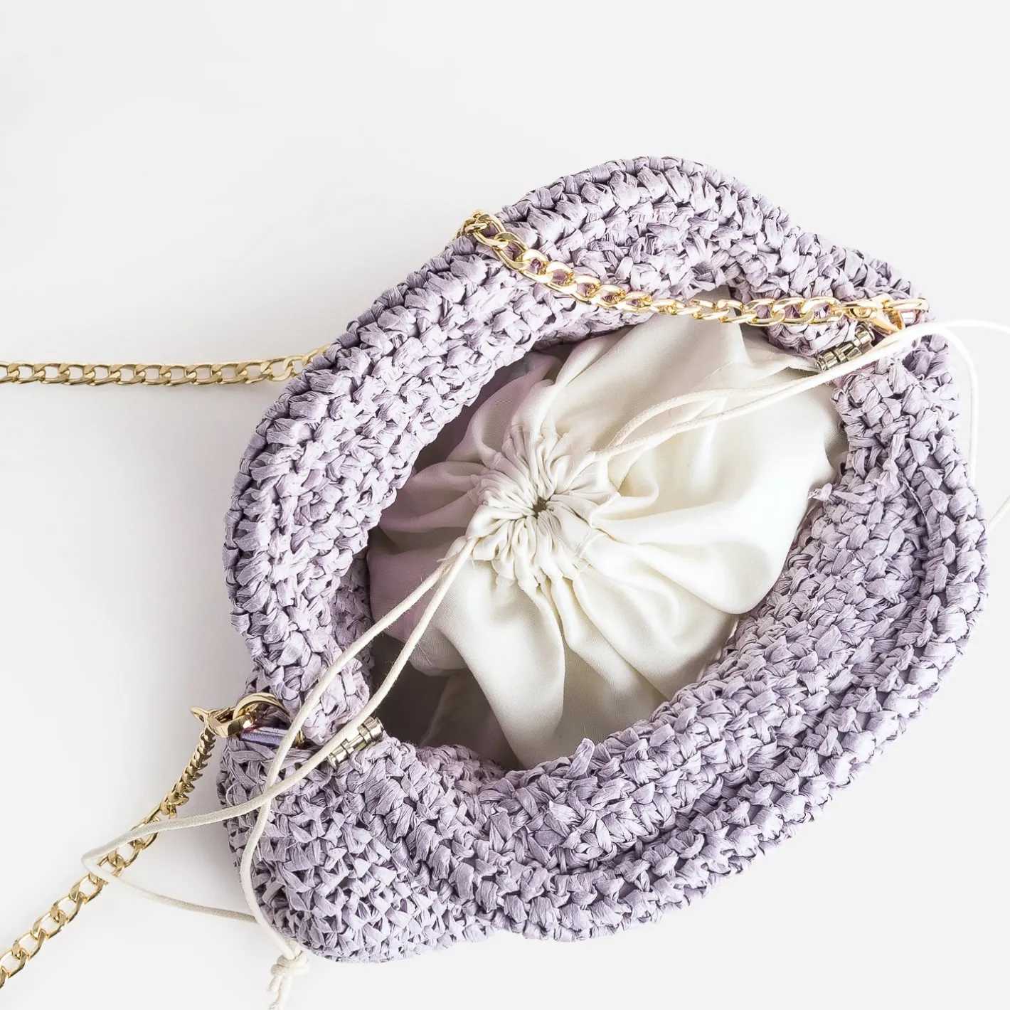 Pochette minaudière lilas en paille papier^Eram Best