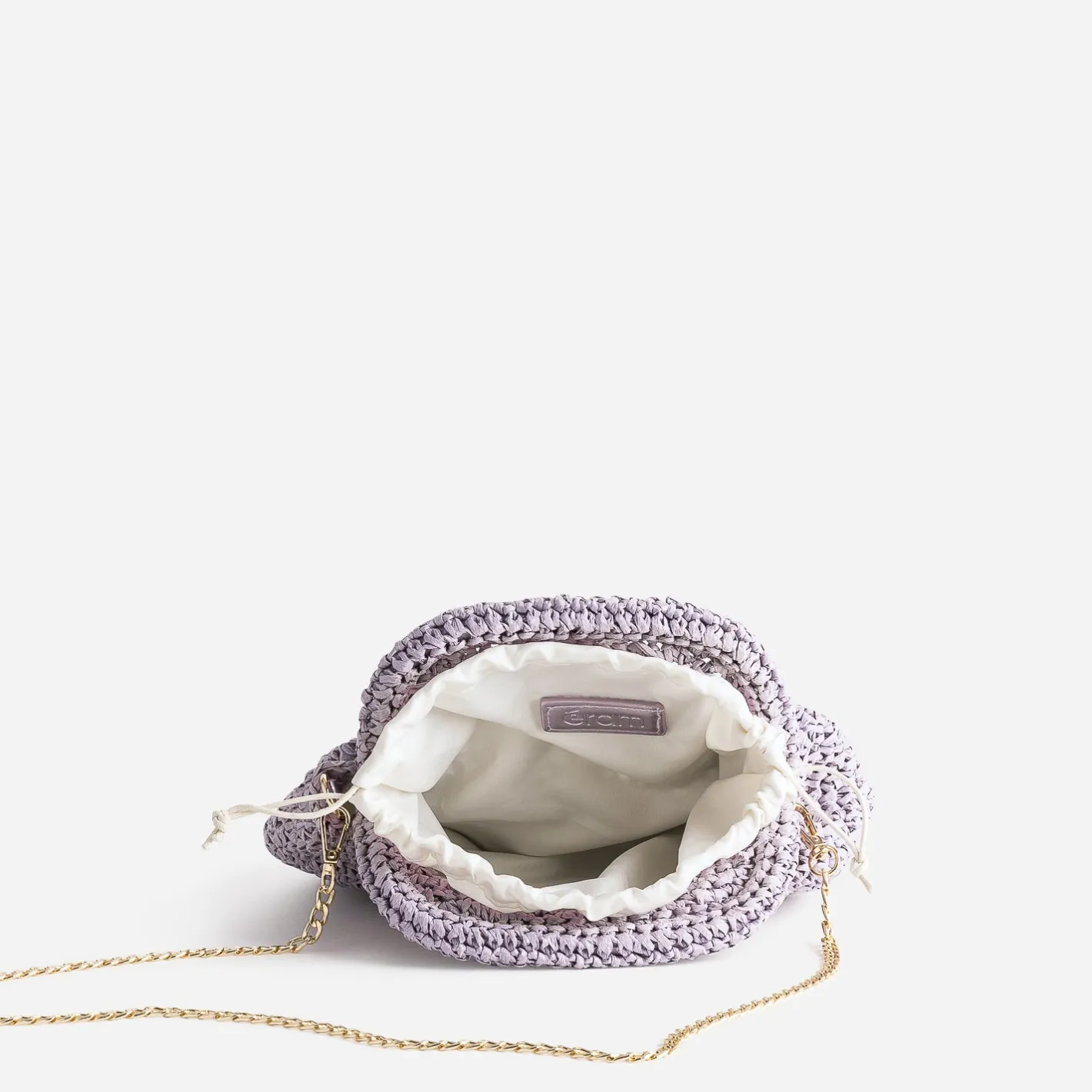 Pochette minaudière lilas en paille papier^Eram Best