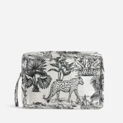 Pochette e jacquard à motif jungle^Texto
