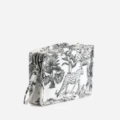 Pochette e jacquard à motif jungle^Texto