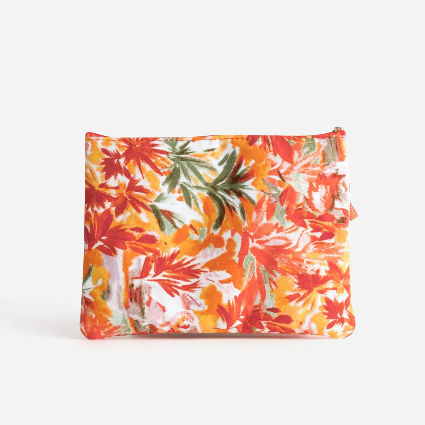 Pochette blanche imprimé feuillage^Texto Discount