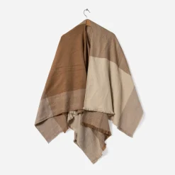 Poncho et écru à motif carreaux^Eram Online