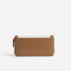 Portefeuille beige et cognac bi-matière^Eram