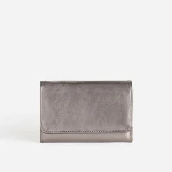 Portefeuille gris foncé métallisé^Eram New