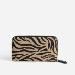 Portefeuille à motif zèbre^Texto Discount