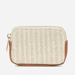 Porte-monnaie beige et or tressé^Eram