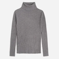 Pull côtelé à col roulé^Texto Discount