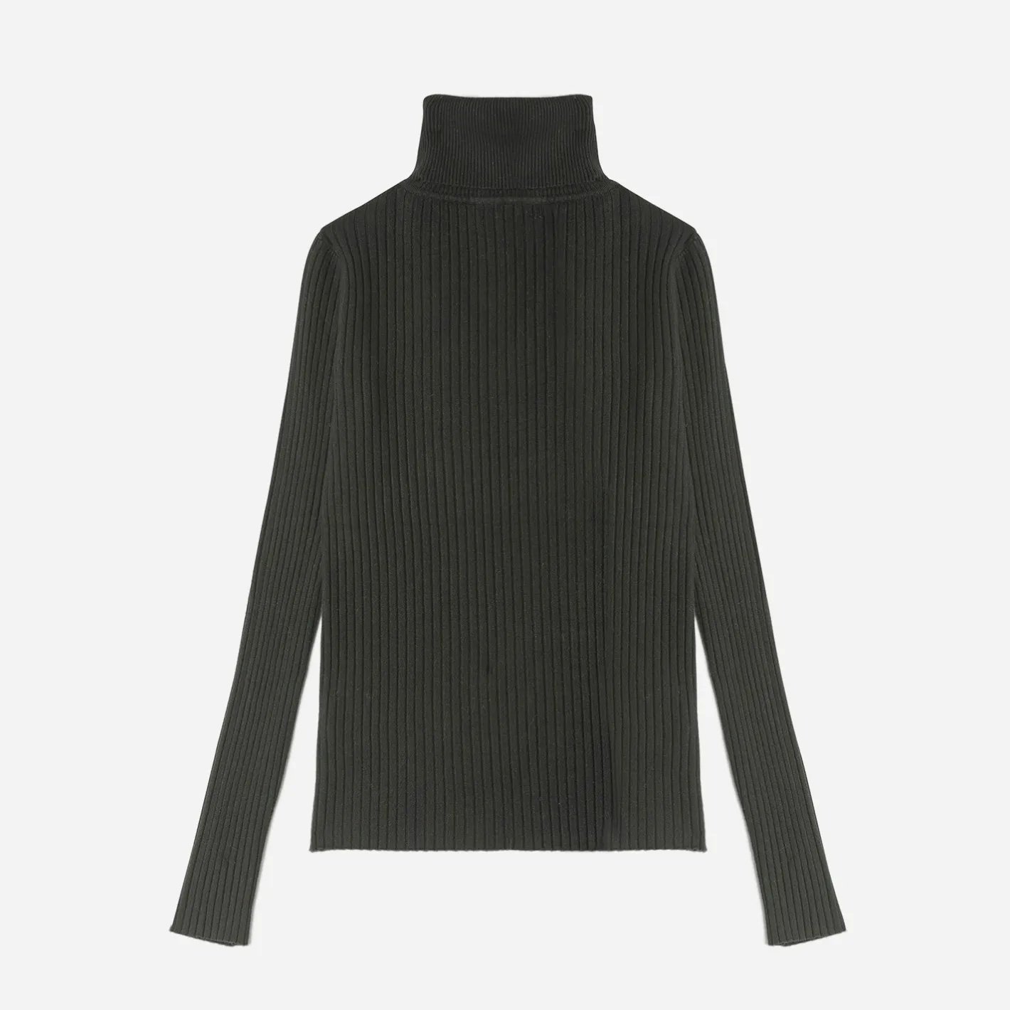 Pull côtelé à col roulé^Texto Sale