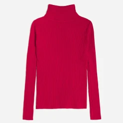 Pull côtelé à col roulé^Texto
