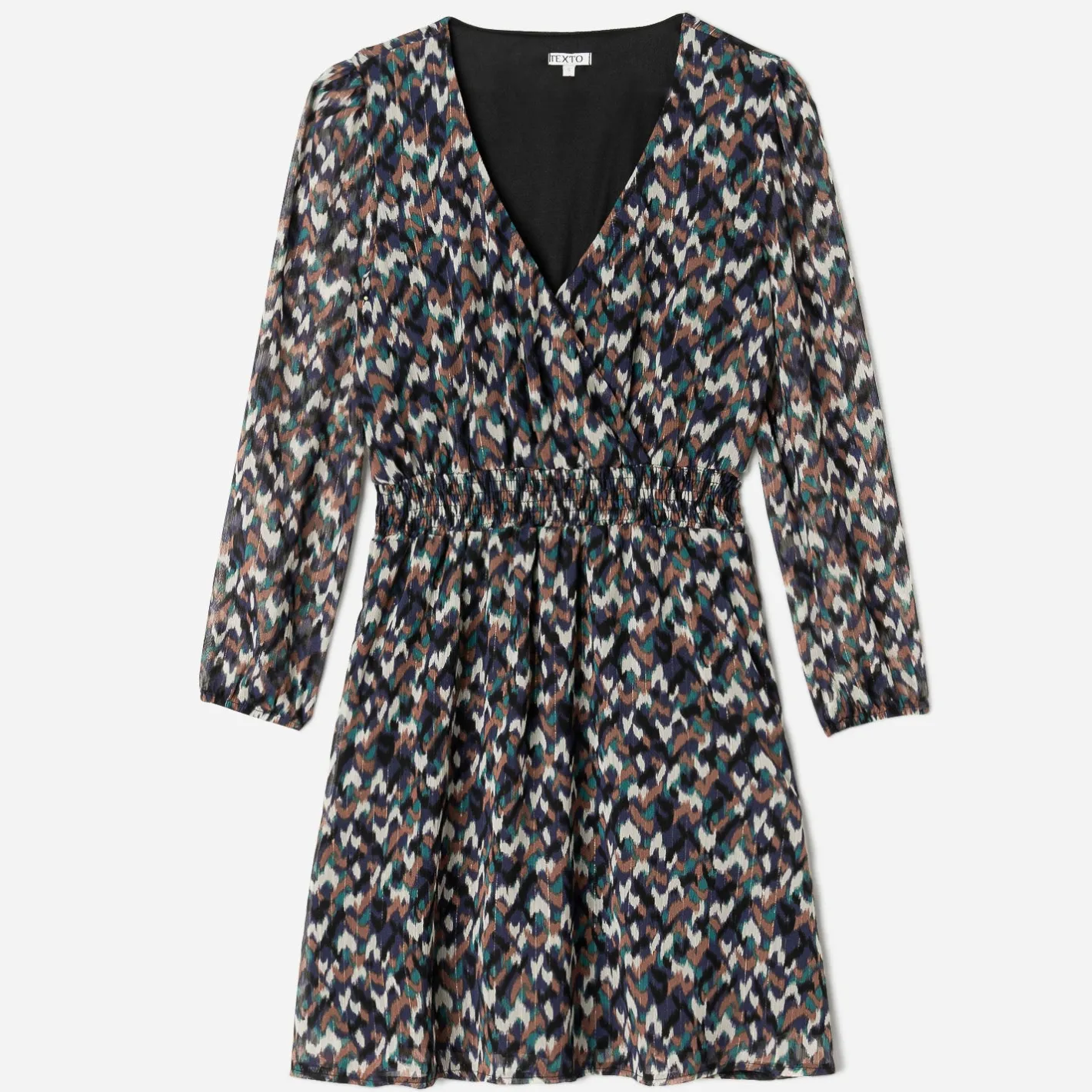 Robe e à motif ethnique^Texto Clearance