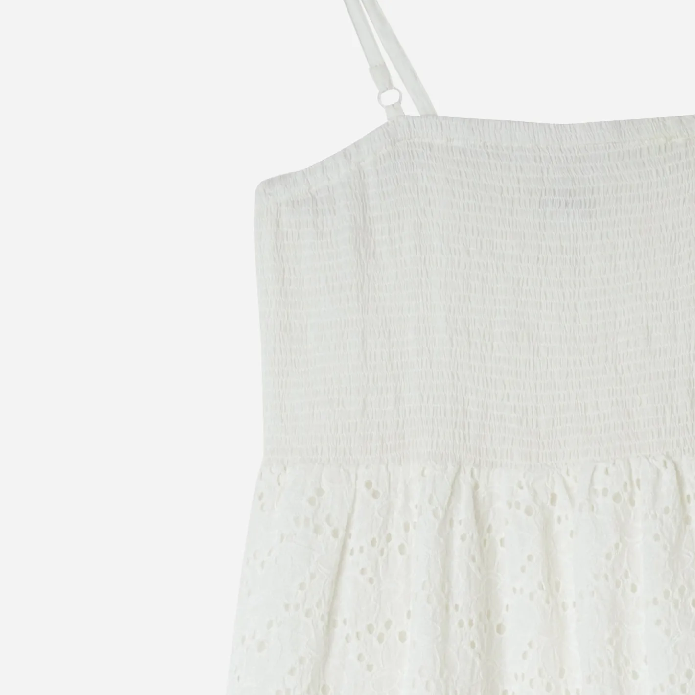Robe écrue en broderie anglaise^Texto Hot