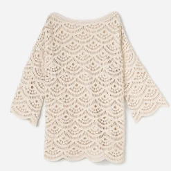 Robe écrue façon macramé^Texto Discount