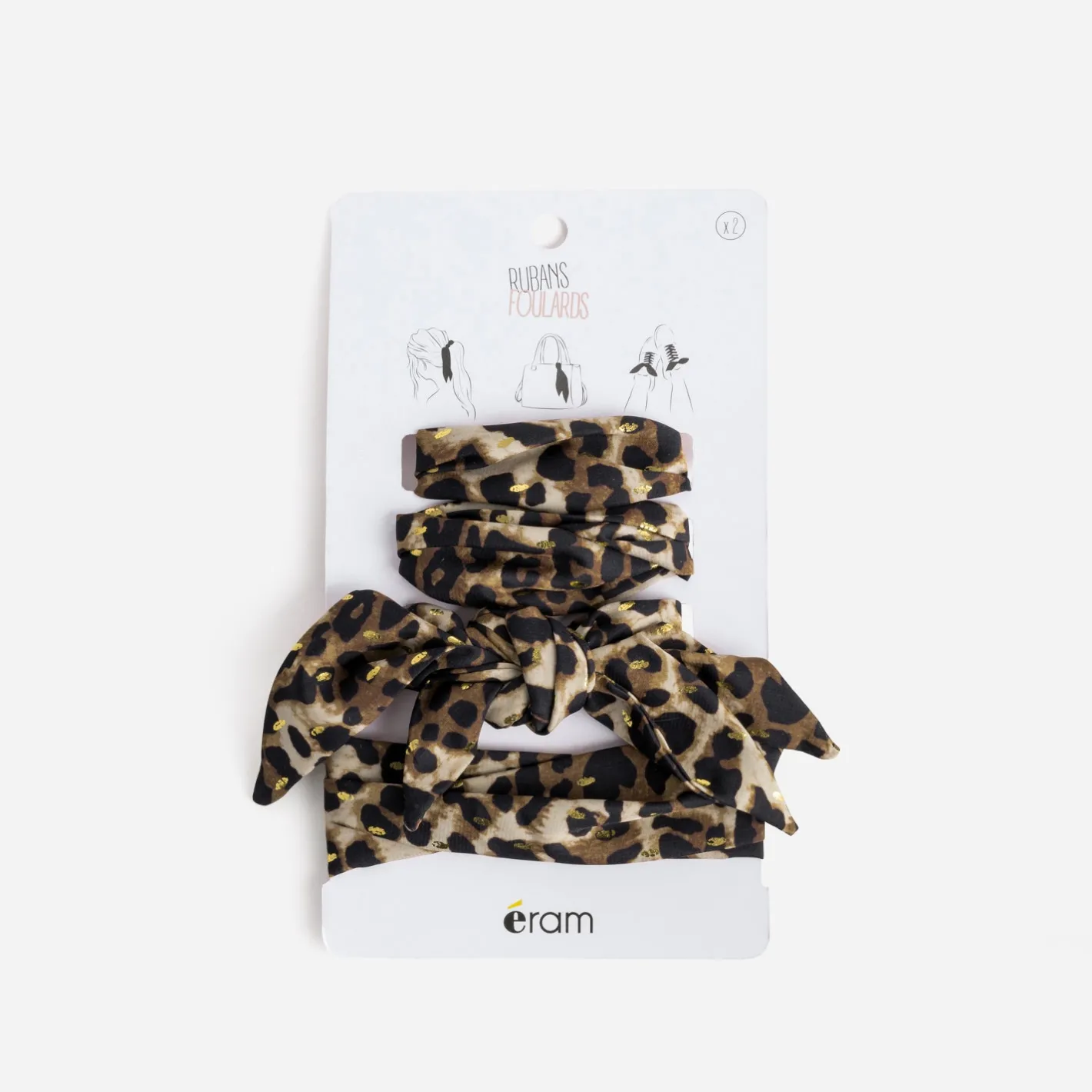 Rubans-foulards beige à motif léopard^Eram Clearance