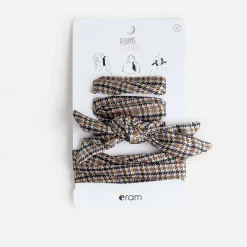 Rubans-foulards TEXTO à motif pied-de-poule bleu^Eram Online