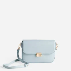 Sac à main baby blue métalleries dorées^Eram Discount