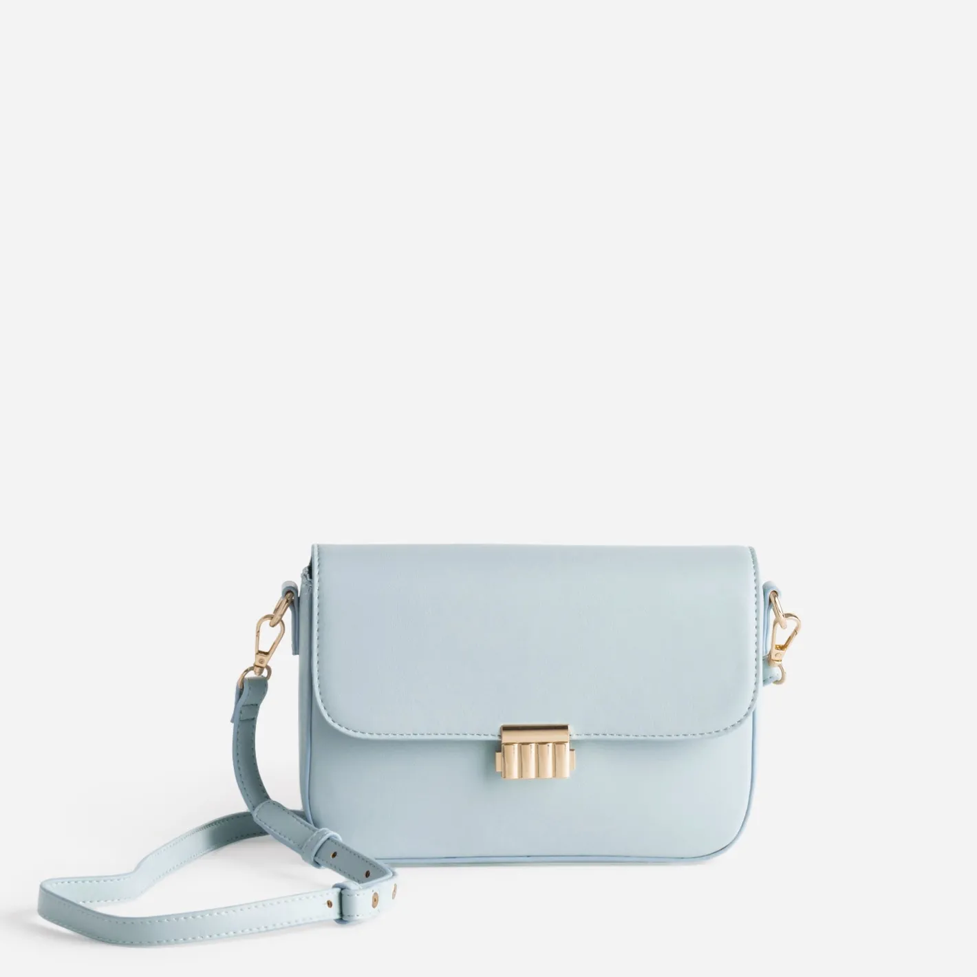 Sac à main baby blue métalleries dorées^Eram Discount