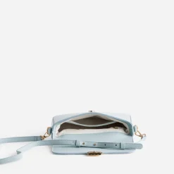 Sac à main baby blue métalleries dorées^Eram Discount