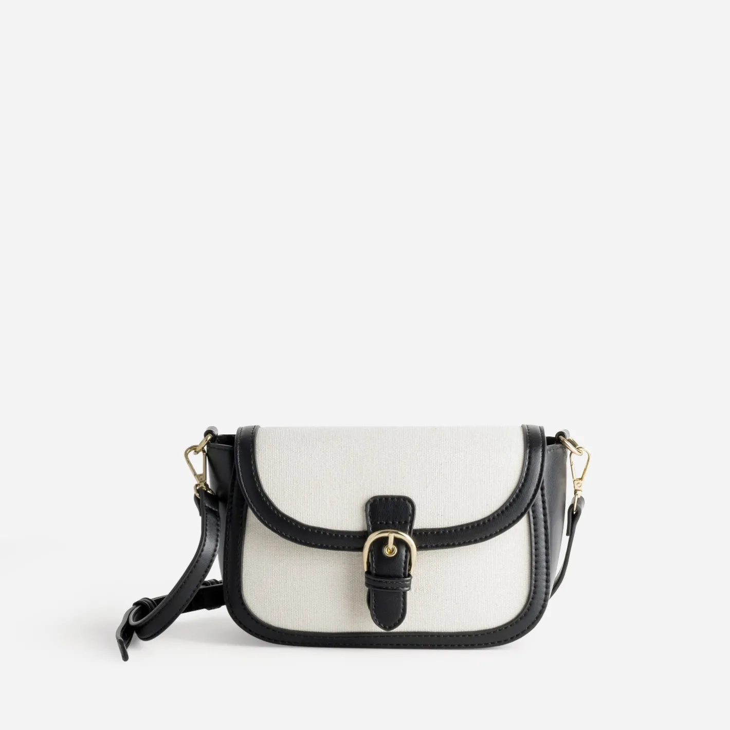 Sac à main bi-matière et textile beige^Eram Sale
