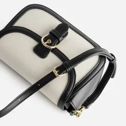 Sac à main bi-matière et textile beige^Eram Sale